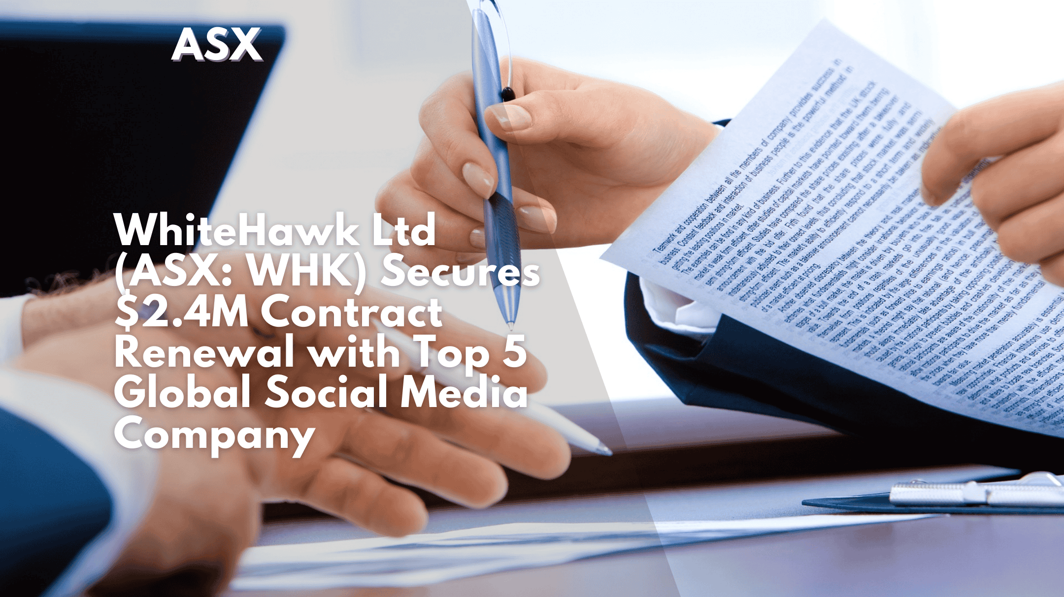 WhiteHawk Ltd (WHK) Secures $2.4M Contract Renewal with Top 5 Global Social Media Company